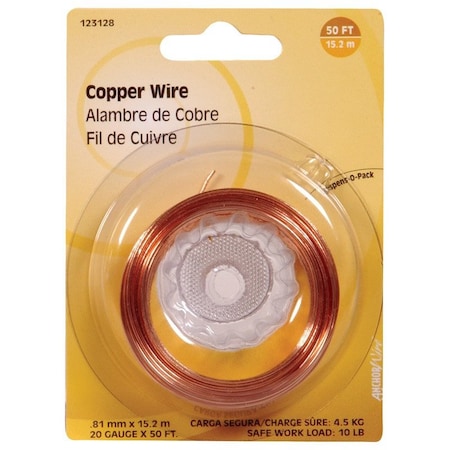 Hillman 50 ft. L Copper 20 Ga. Wire, PK10 123128-N